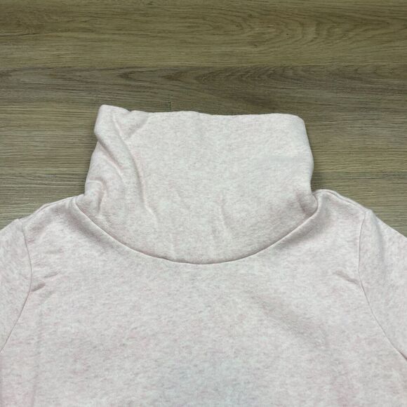 Fabletics Sweatshirt Womens XS Pink Fleece Turtleneck Zip Pocket - Picture 2 of 11